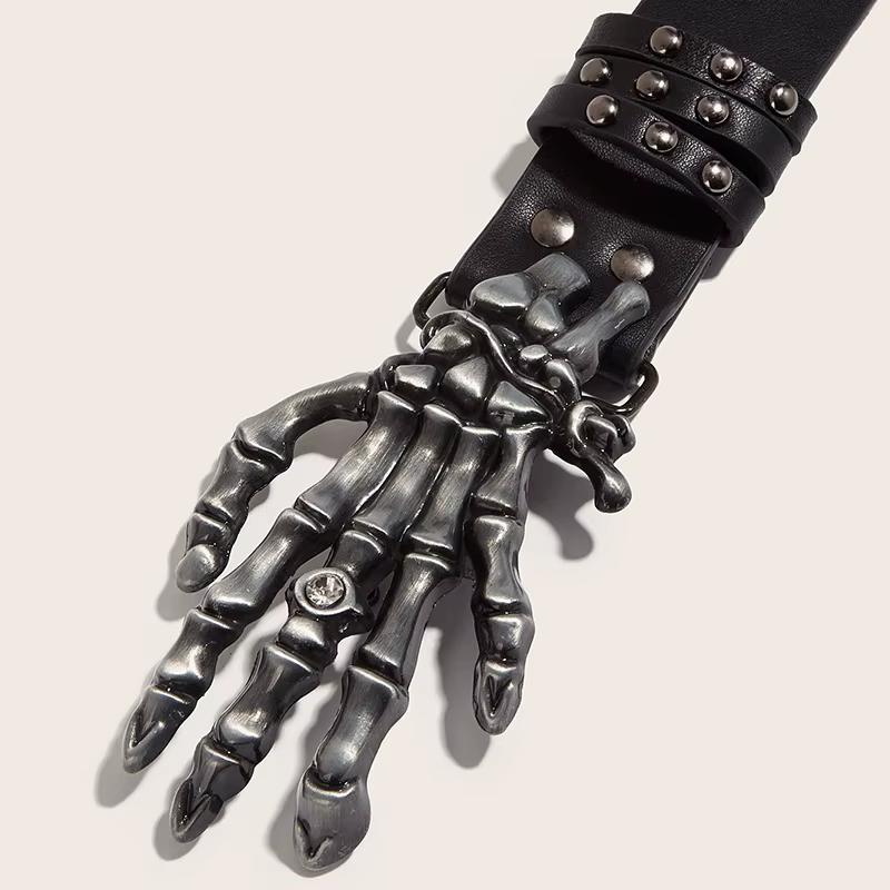 Desinger ceintures pour femmes de haute qualité marque de luxe Punk Goth Rivet noir jean unisexe hommes ceinture patte