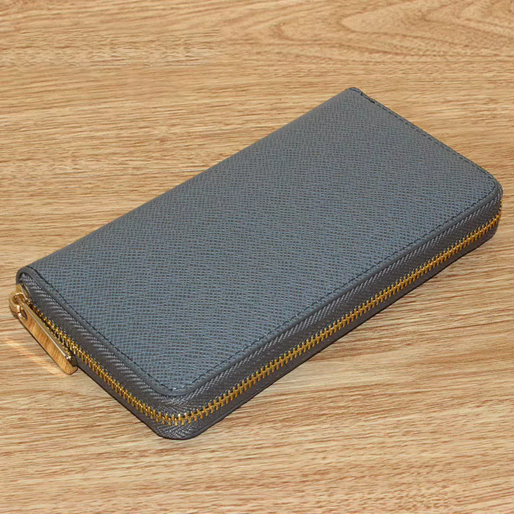 Portefeuille Long en cuir Saffiano véritable avec lettres personnalisées
