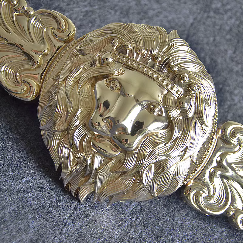 Ceinture tête de Lion doré pour femmes