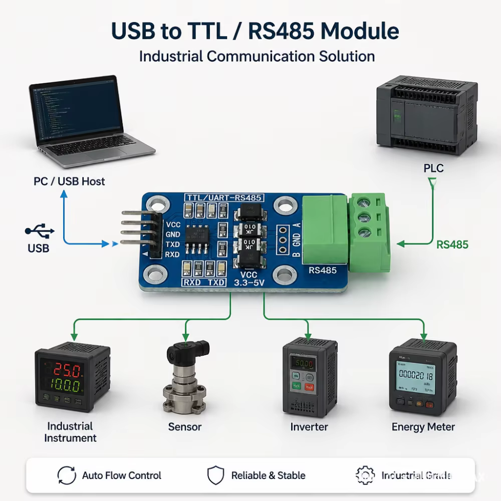 RS485 RS232 TTL CAN à carte de convertisseur de niveau de module de conversion de port série 232 tourner UART 3.3V 5V