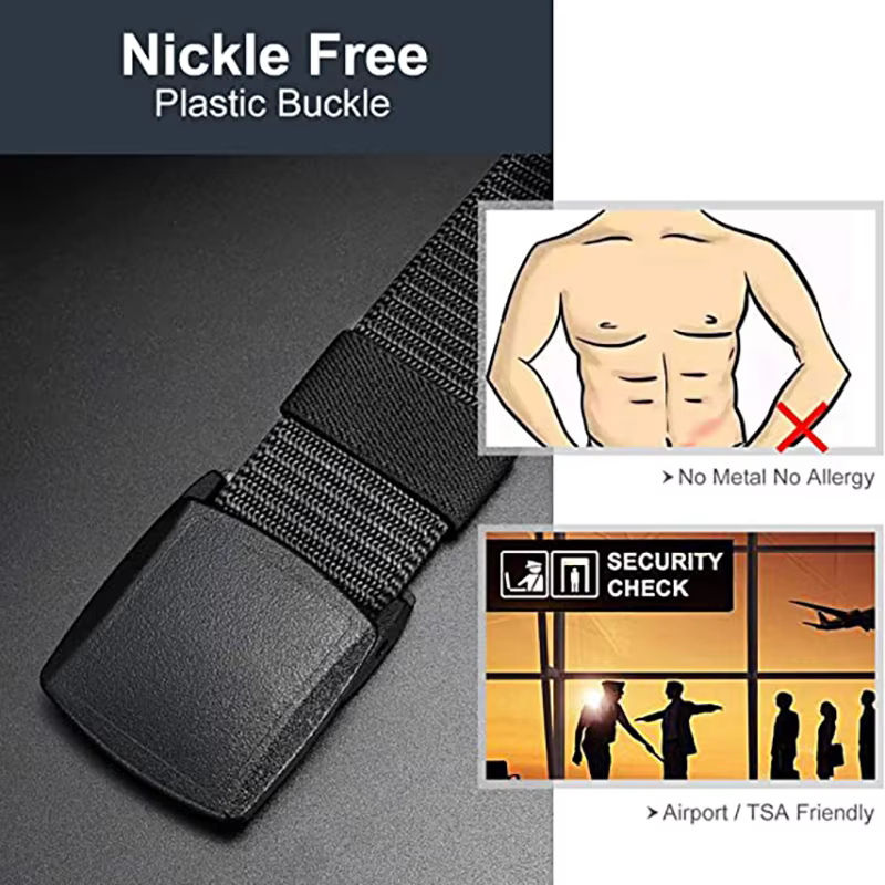 Ceinture en nylon militaire automatique pour hommes