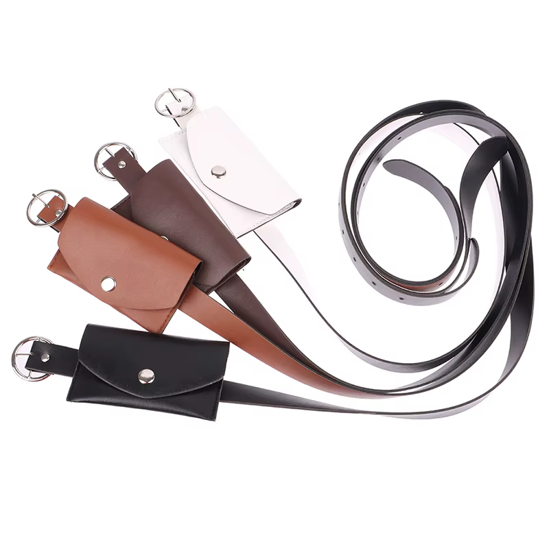 Sac de ceinture réglable en cuir PU pour femme