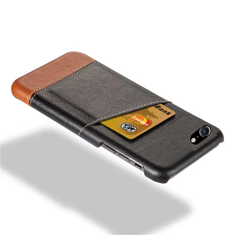 Étui portefeuille en cuir PU pour iPhone