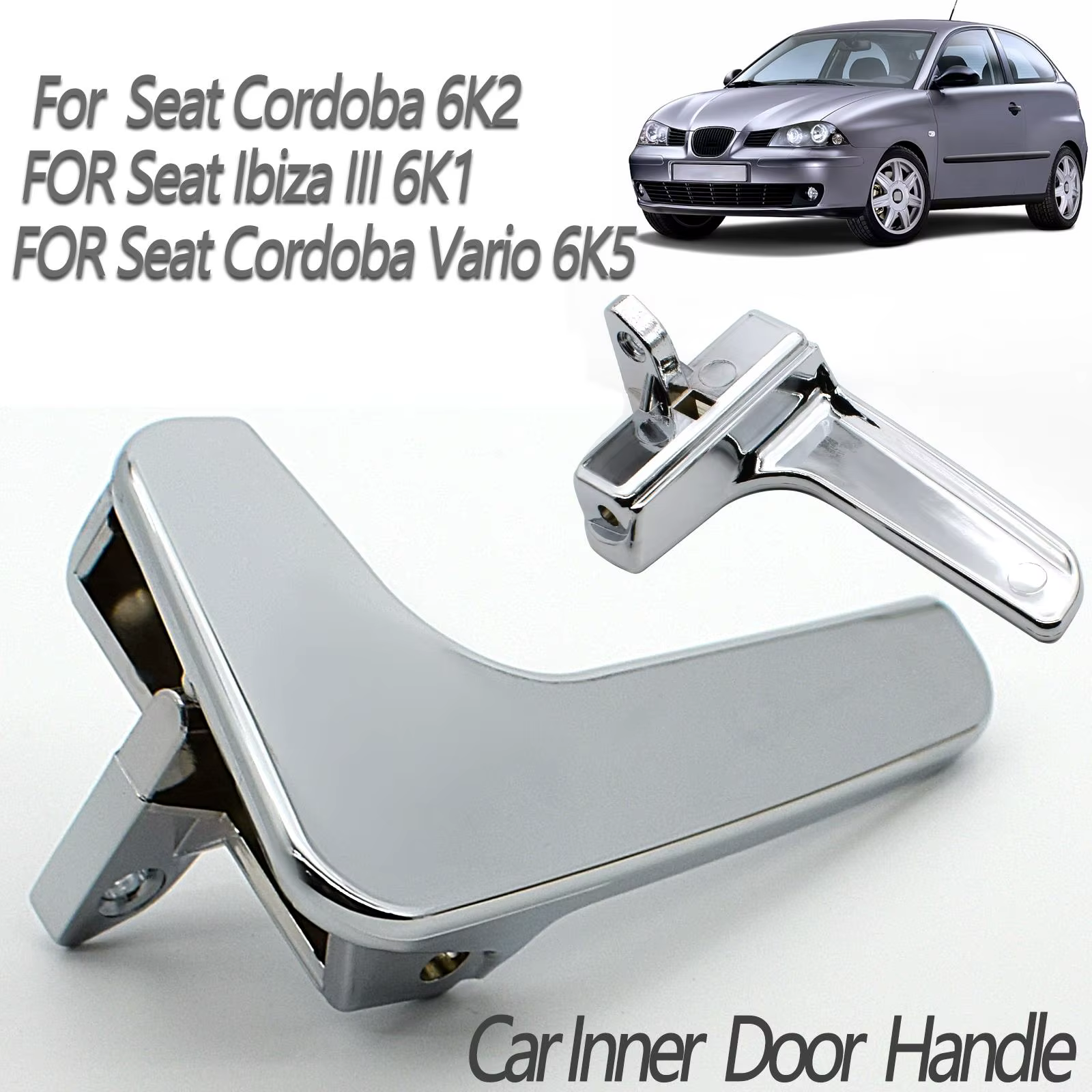 Poignée de porte intérieure de voiture, gauche droite, pour Seat Cordoba 6K2 Ibiza III 6K1 Cordoba Vario 6K5 1999 2000 2001 2002 de remplacement