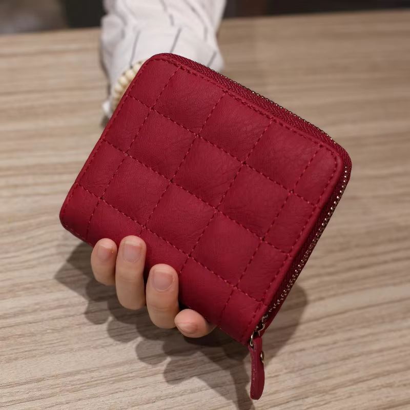 Portefeuille court en cuir PU pour femmes