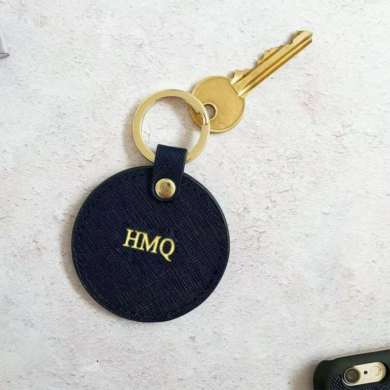 Porte-clés rond initial personnalisé gratuit