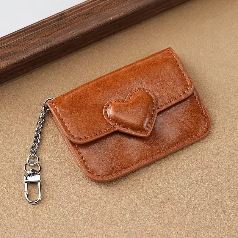Porte-cartes Vintage en cuir PU pour femmes