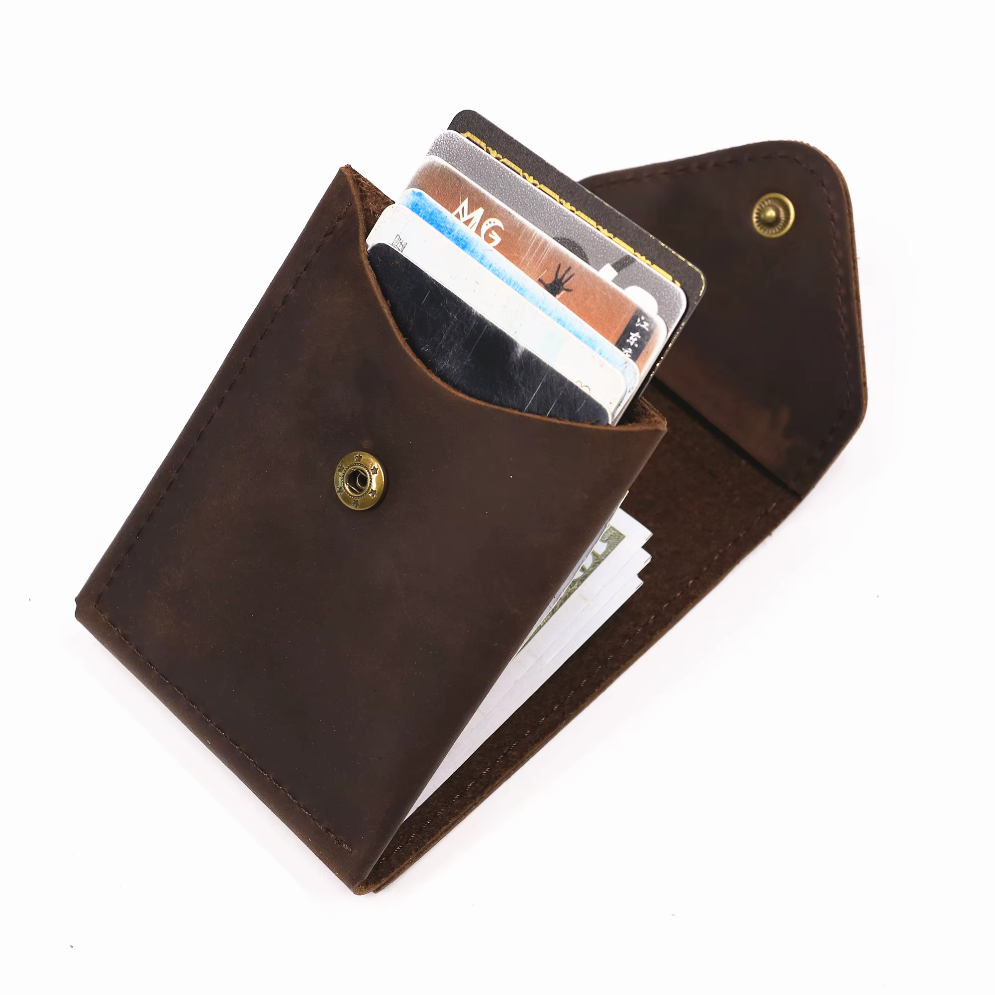 Portefeuille en cuir véritable pour hommes