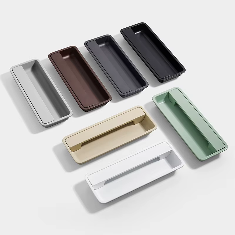 Poignée dissimulée moderne pour porte coulissante, poignée encastrée à fente, poignées de meubles, boutons de tirage pour armoire, poignées cachées pour armoire de cuisine