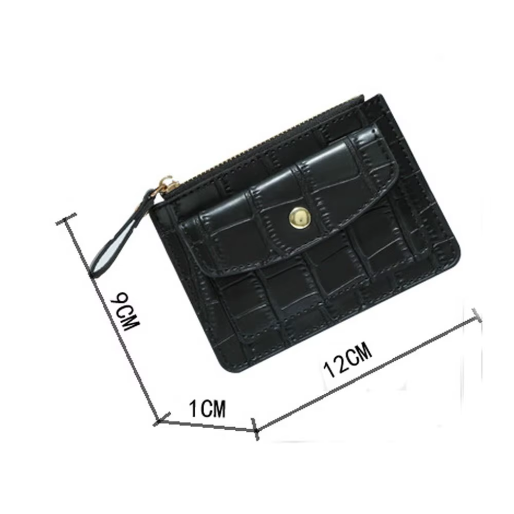 Porte-carte d'identité court sac à main motif Crocodile mode sac d'argent sac