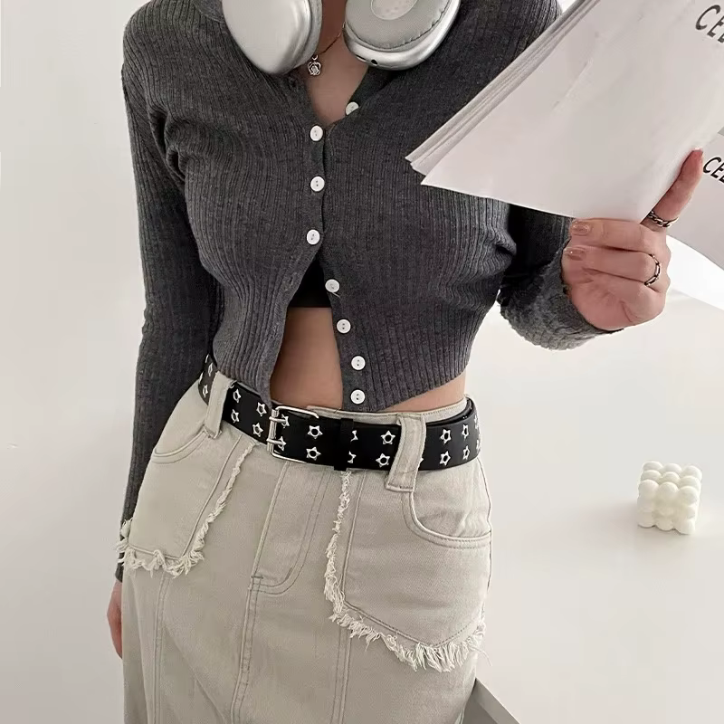 Ceinture pour femme tendance gothique avec boucle