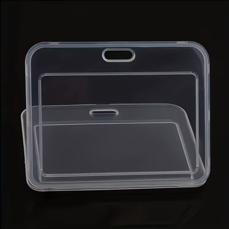 Porte-carte horizontal transparent durable avec boucle facile à tirer