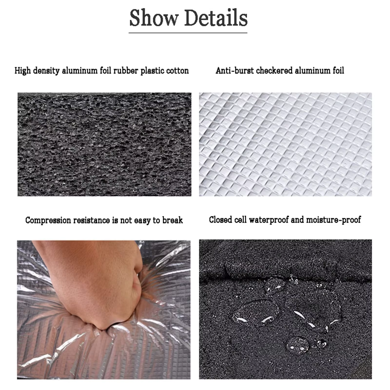 Tapis insonorisé d'isolation thermique de 10MM, barrière thermique, rouleau de mousse, mur de maison, porte au sol, réduction acoustique du bruit, panneau de maintien au chaud