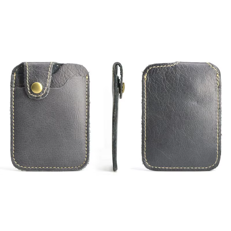 Porte-cartes en cuir véritable pour hommes