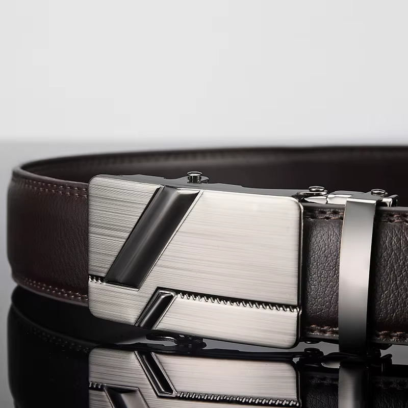 Ceinture en cuir PU noir pour hommes