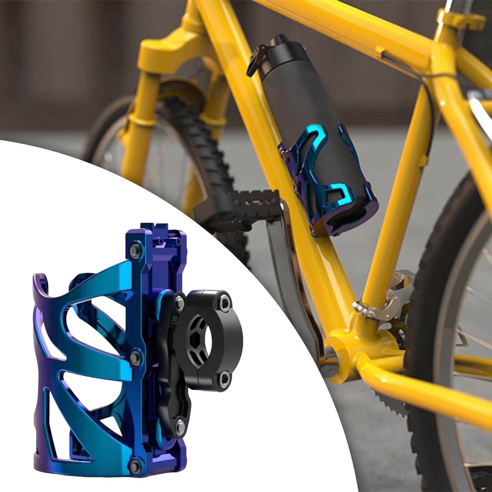 Porte-gobelet de boisson pour moto, support de bouteille de boisson, porte-bouteille universel pour protection du moteur, barres de sécurité