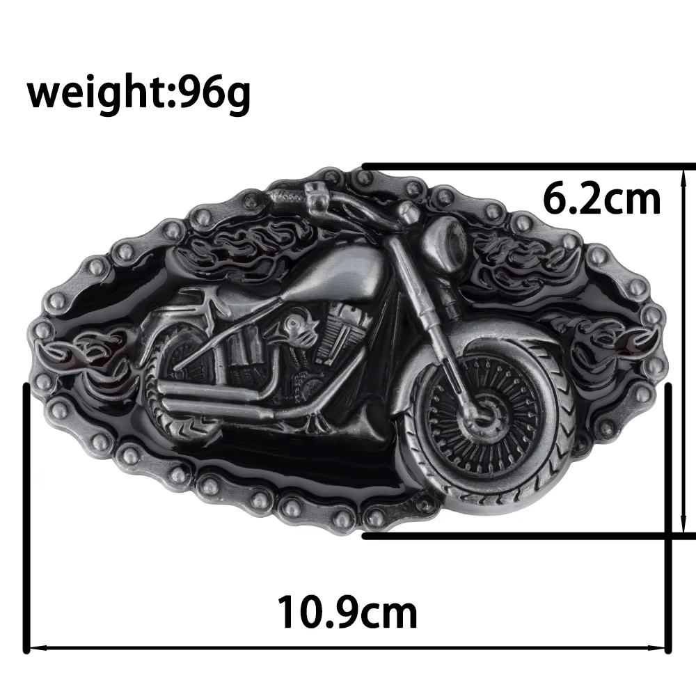 Boucle de ceinture en alliage pour hommes, modèle de moto, Cowboy, largeur 4.0