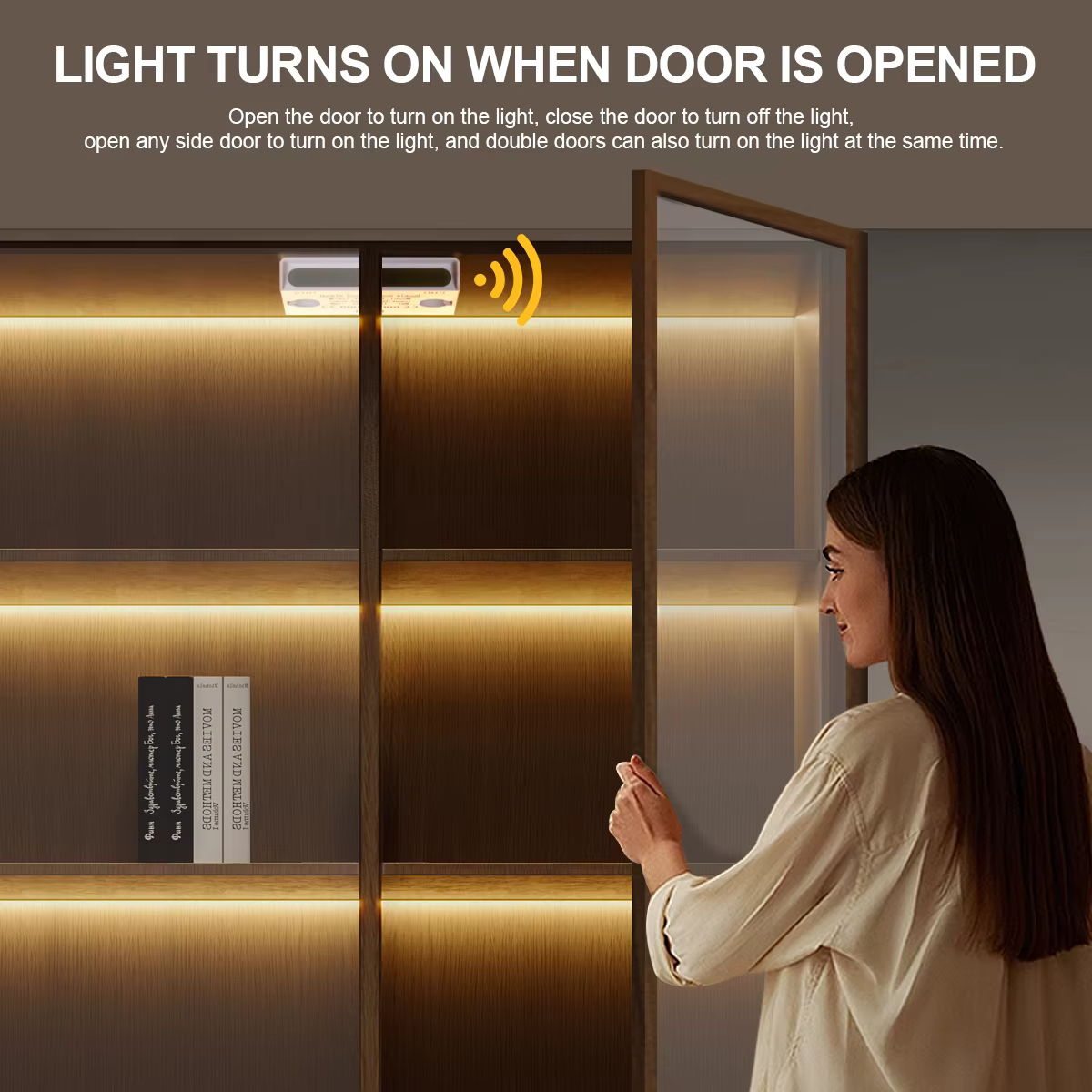 Capteur de porte interrupteur de commande DC12V-24V Double face Induction pour bande LED/barre lumineuse armoire armoire placard éclairage