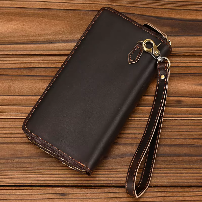Portefeuille de styliste en cuir véritable pour homme d'affaires