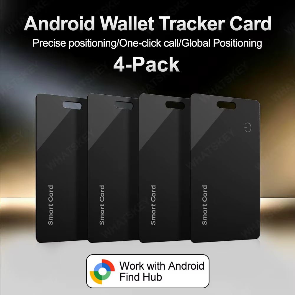 Carte de suivi Google Find My Wallet pour Android - Balise intelligente Bluetooth ultra-fine rechargeable sans fil pour portefeuille et bagages anti-vol