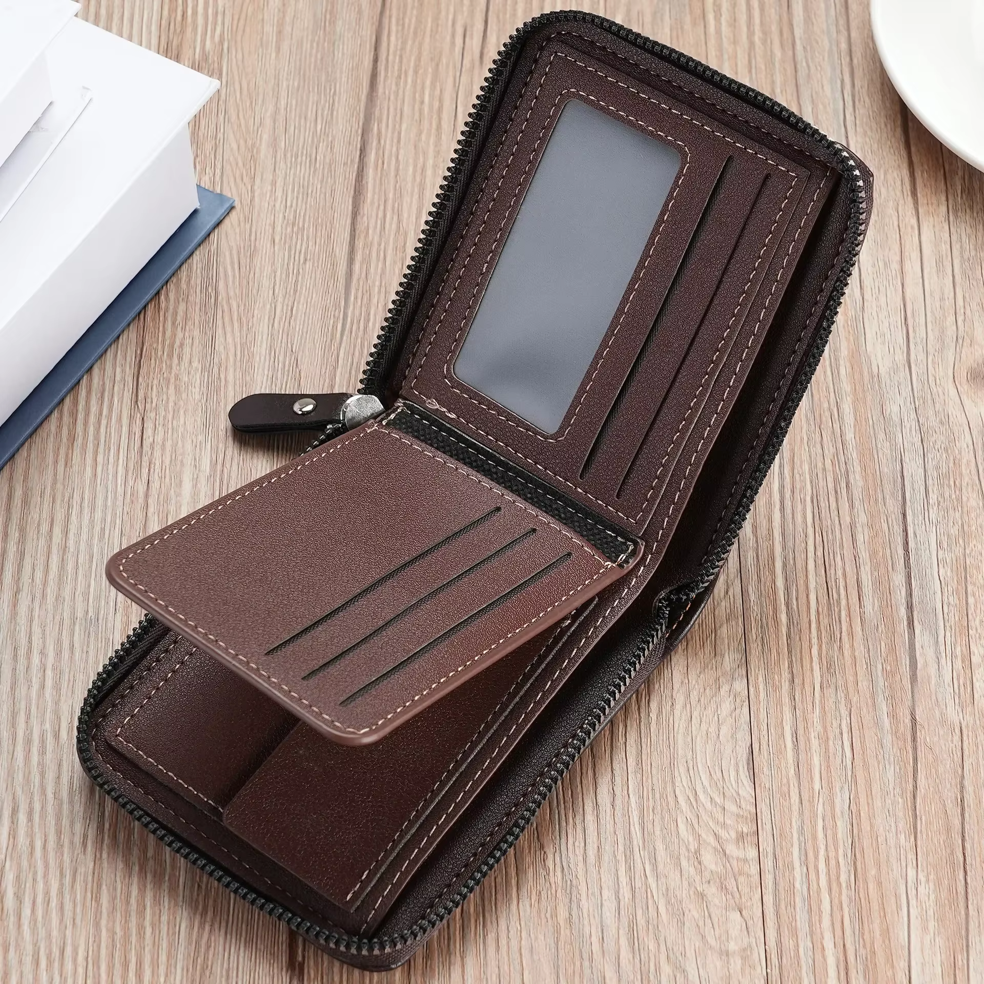 Portefeuille en cuir pour hommes