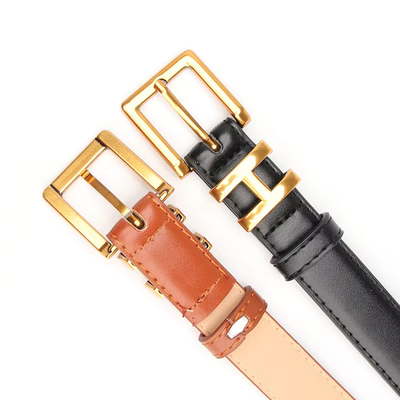 Ceinture en cuir fine pour femme de 2