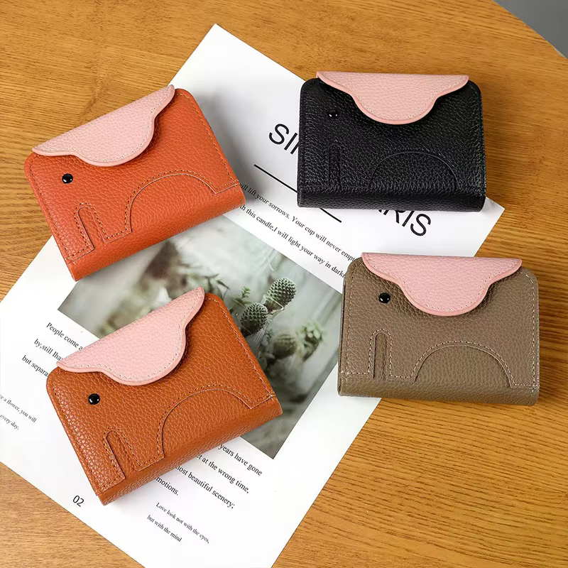 Mini porte-monnaie éléphant en PU souple