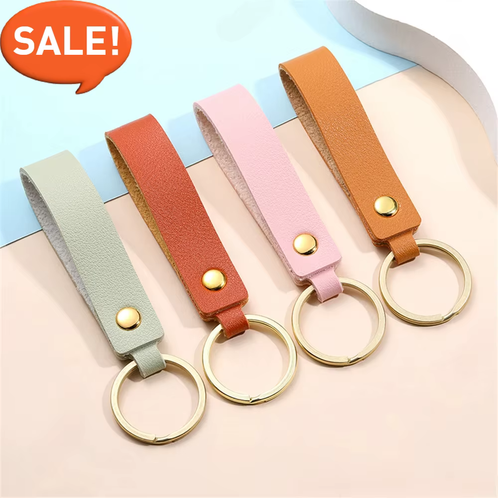 Porte-clés en cuir PU vierge