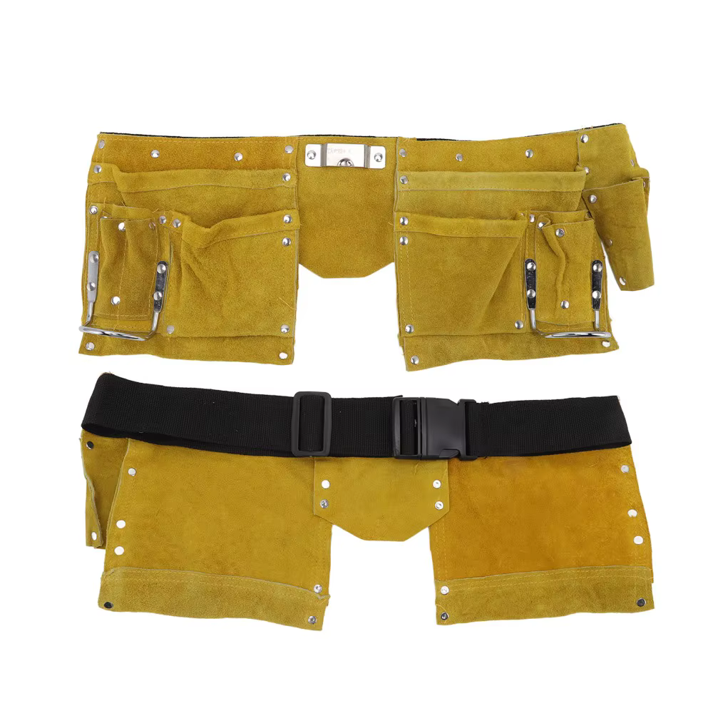 Ceinture à outils en cuir avec boucle à dégagement rapide
