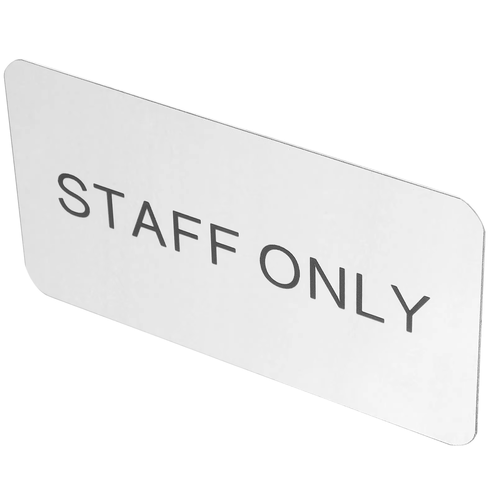 Panneau uniquement pour les employés avec Logo de bureau, pour porte, remplacement dédié, plaque de personnel de Restaurant en alliage d'aluminium
