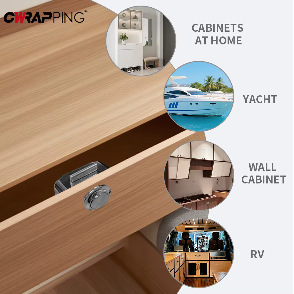 Serrures d'armoire à bouton poussoir, 1/3/5 pièces, loquet de tiroir sans clé, RV, Yachts, camping-car, caravane, bateau, porte de maison, accessoires de placard