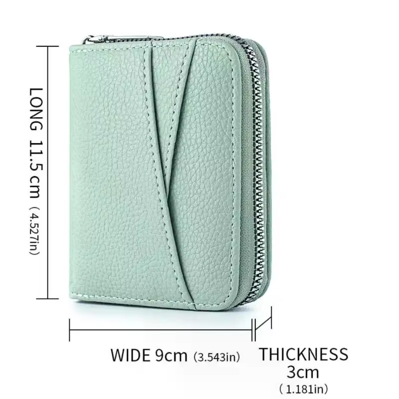 Portefeuille court zippé pour femme