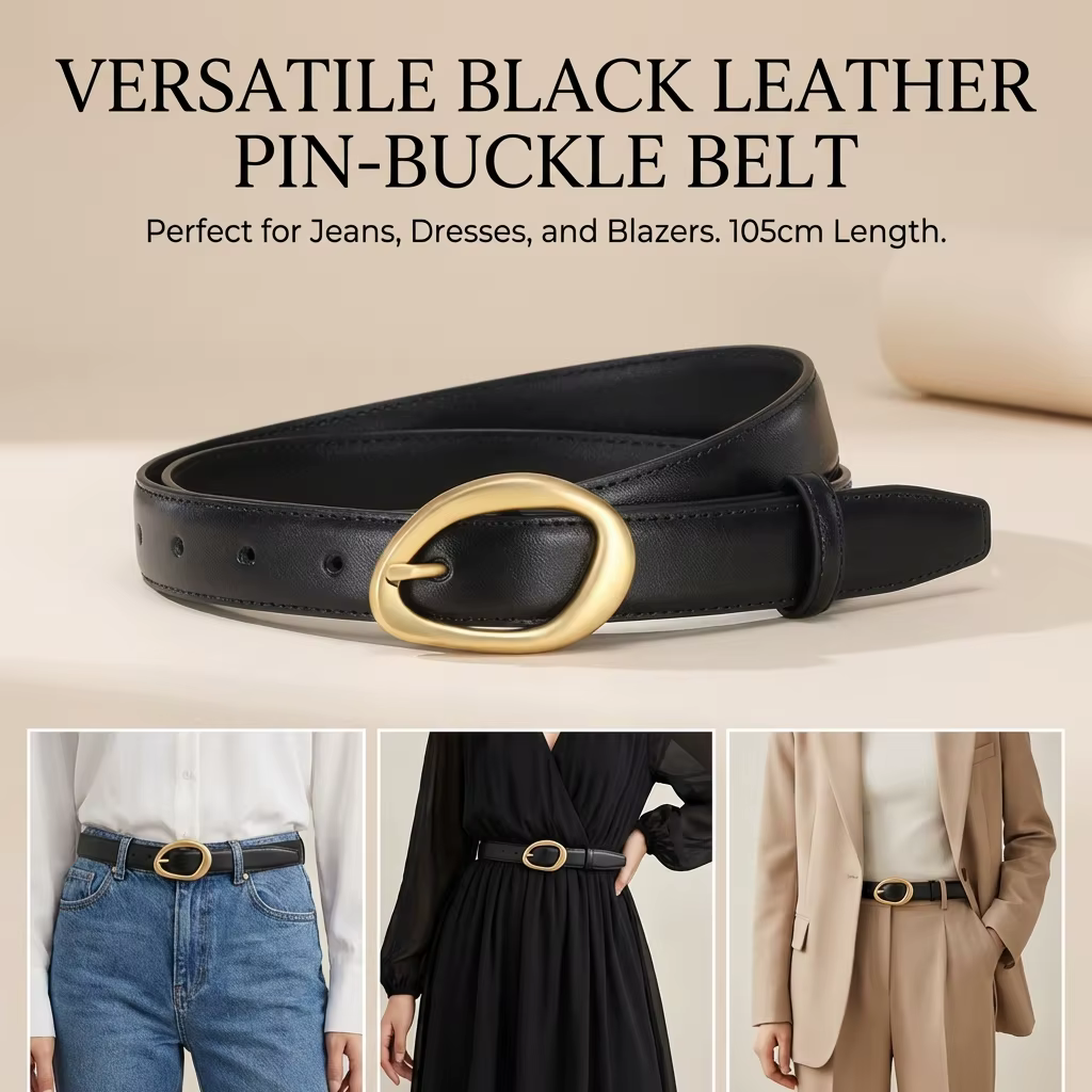Ceinture classique à boucle pour femme