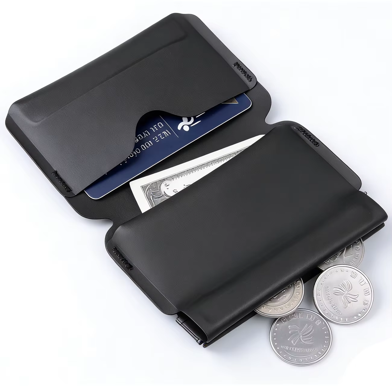 Portefeuille pliable pour hommes avec boucle magnétique multifonctionnelle