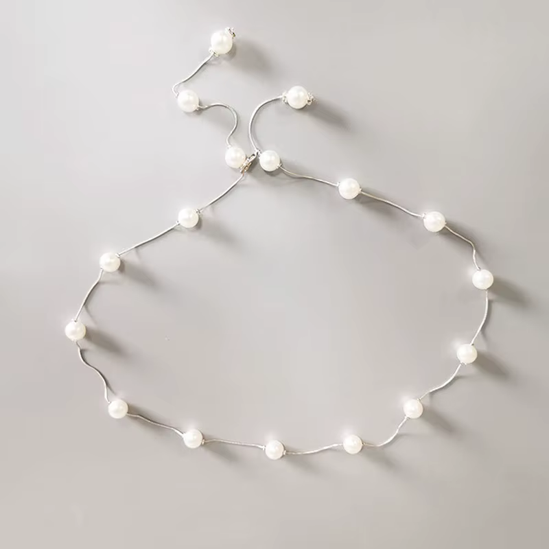 Ceinture fine en métal réglable pour femme