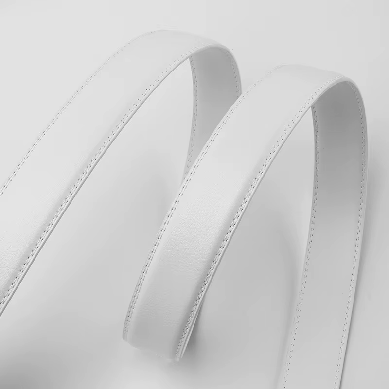 Ceinture en Cuir Véritable Blanc Élégante 2026 pour Hommes et Femmes
