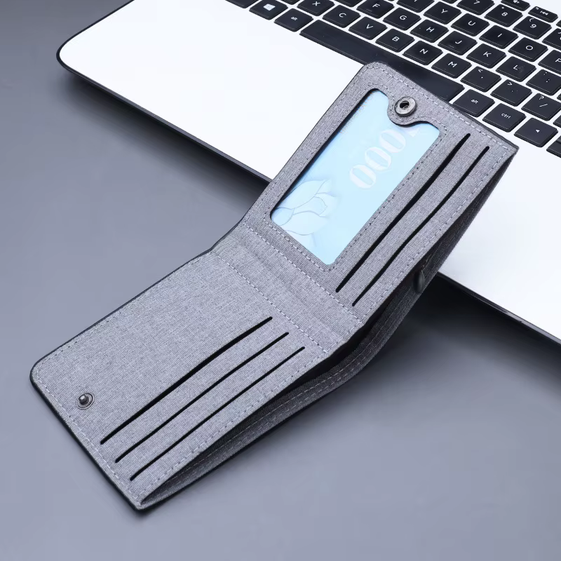 Porte-monnaie en Denim pliable pour hommes et femmes