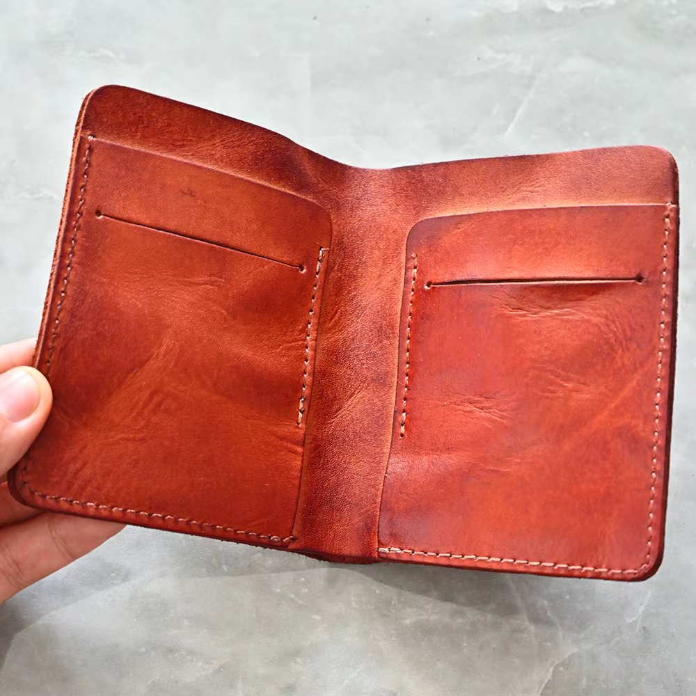 Porte monnaie pour homme vintage en cuir véritable pour hommes et femmes