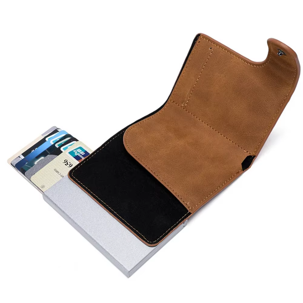 KISMIS PU cuir carte de crédit portefeuille hommes porte-cartes de visite mince minimaliste