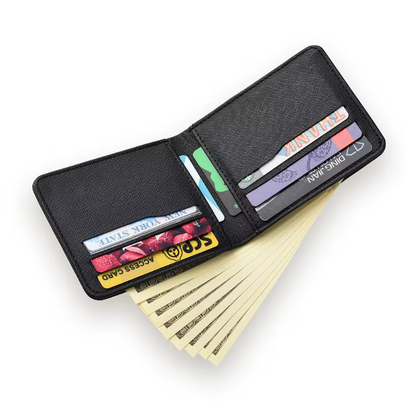Portefeuille classique rétro en cuir PU pour hommes