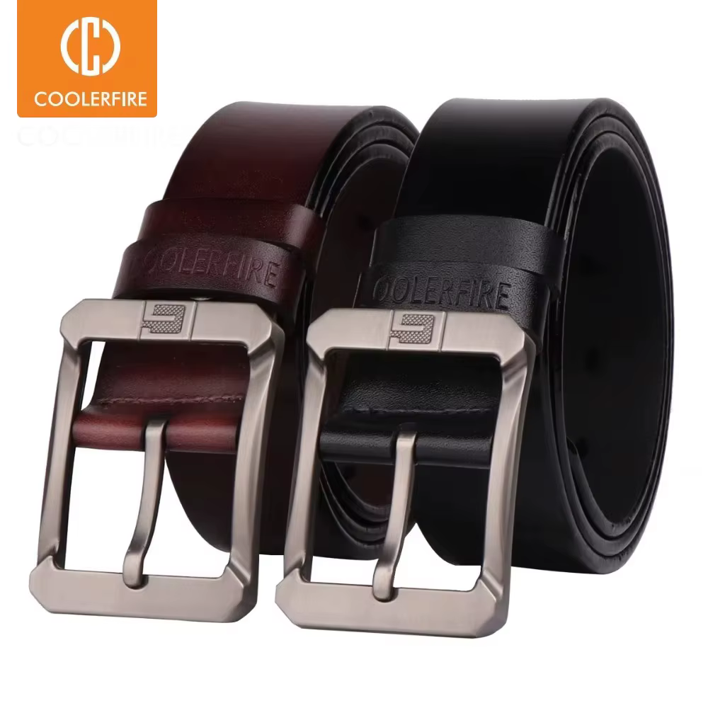 Ceintures en cuir véritable Coolerfire pour hommes