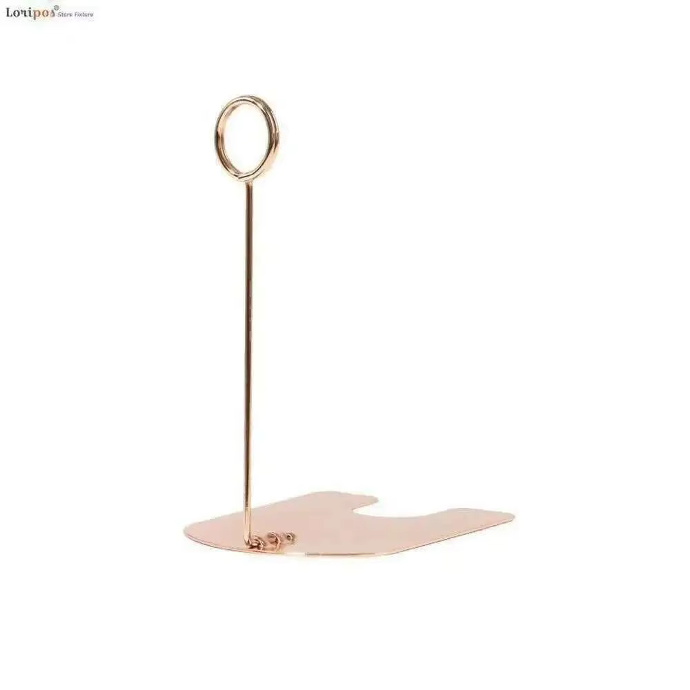 Porte-numéro de Table, support de carte de Place pour Menu, en acier inoxydable, marqueurs de carte à clip, porte-Photo pour Restaurants et mariage