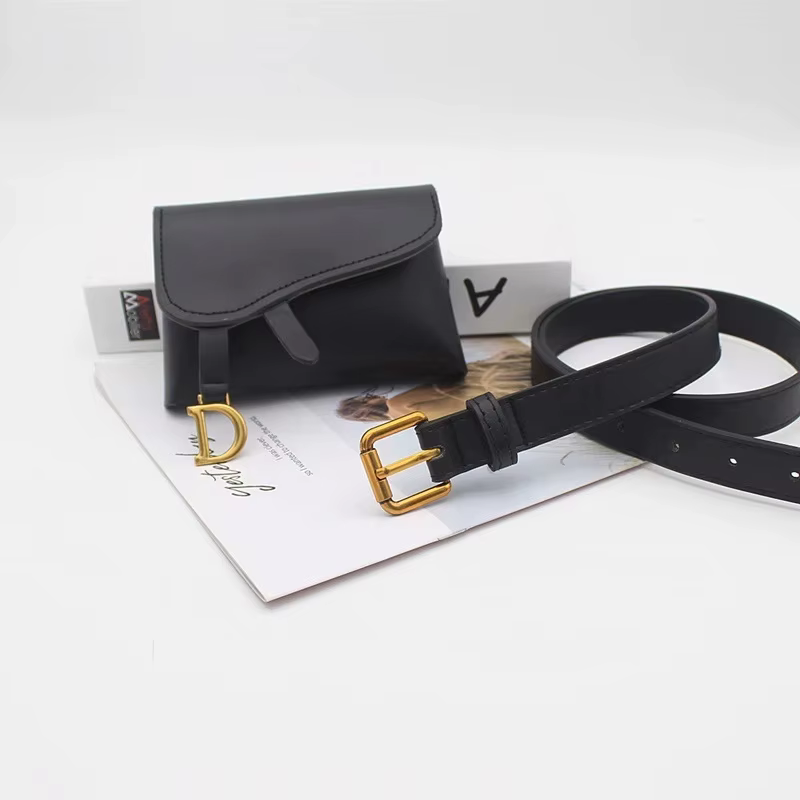 Femmes Fanny taille sac Pack ceinture pochette ventre PU cuir pour banane dame kangourou Bum hanche côté Sachet