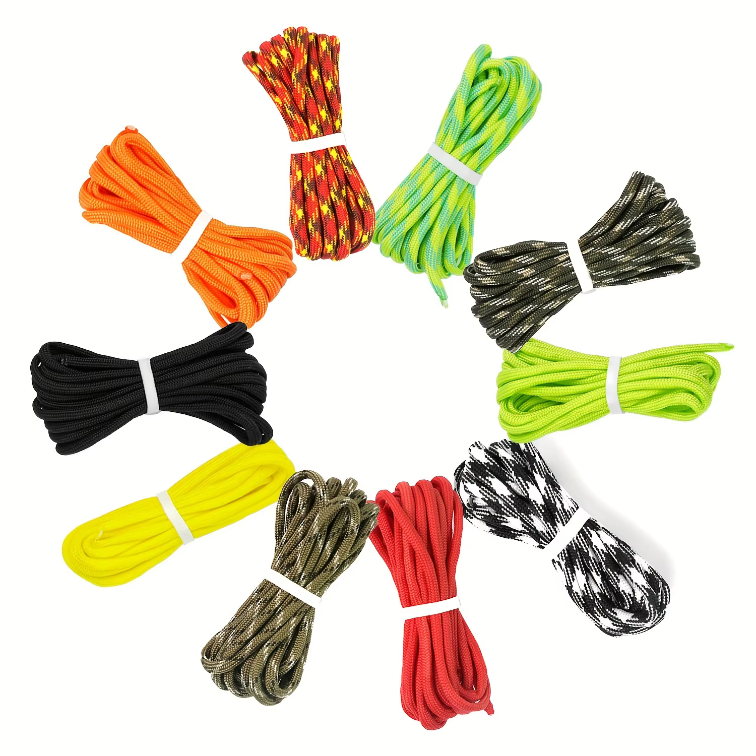 Cordon en paracorde 10 couleurs avec boucles