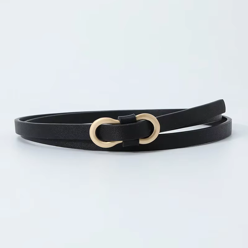 Ceinture nouée en cuir PU vintage pour femme