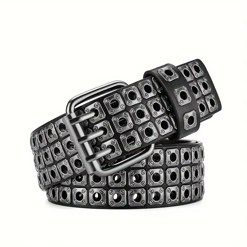 Ceinture à rivets de style punk pour hommes et femmes