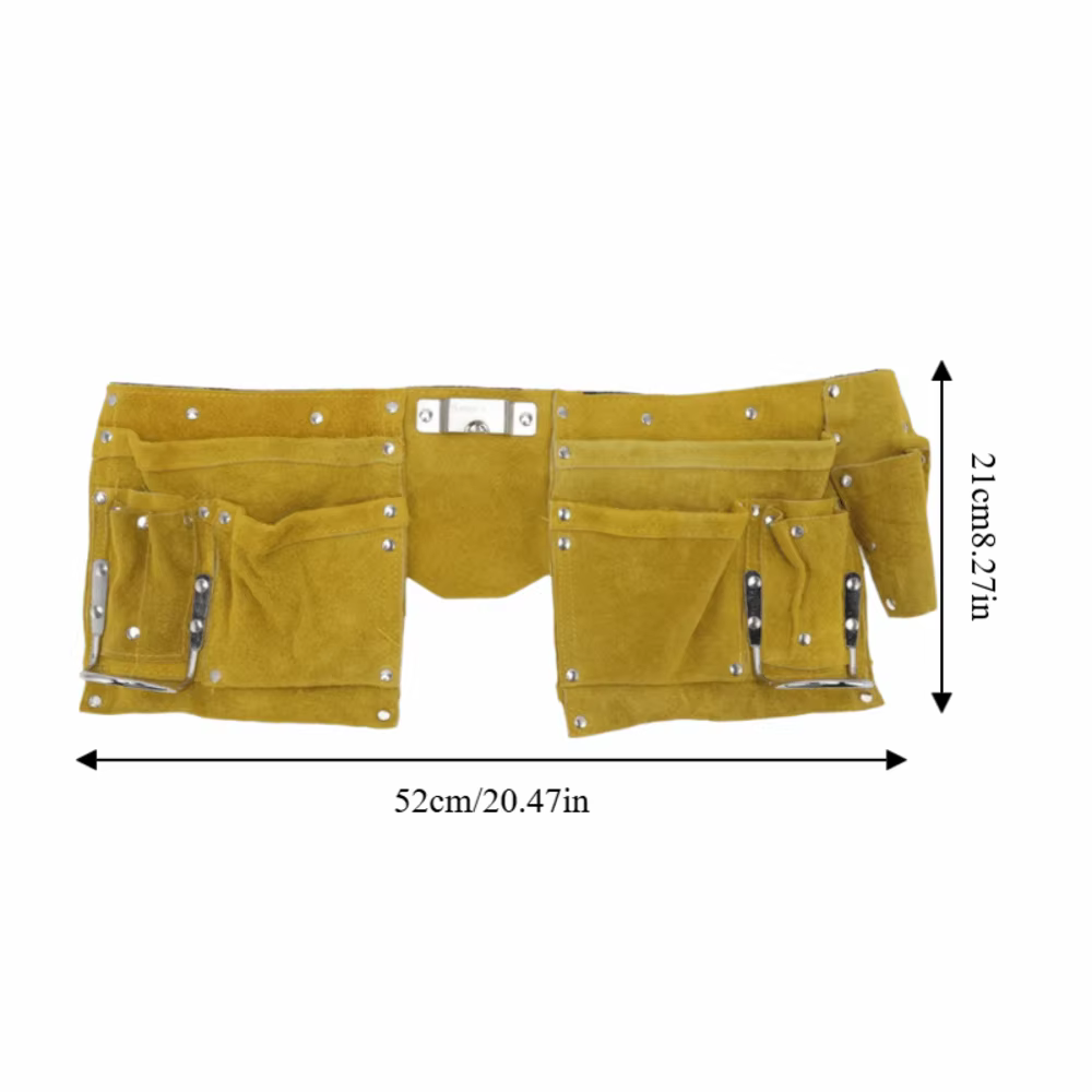 Ceinture à outils en cuir avec boucle à dégagement rapide
