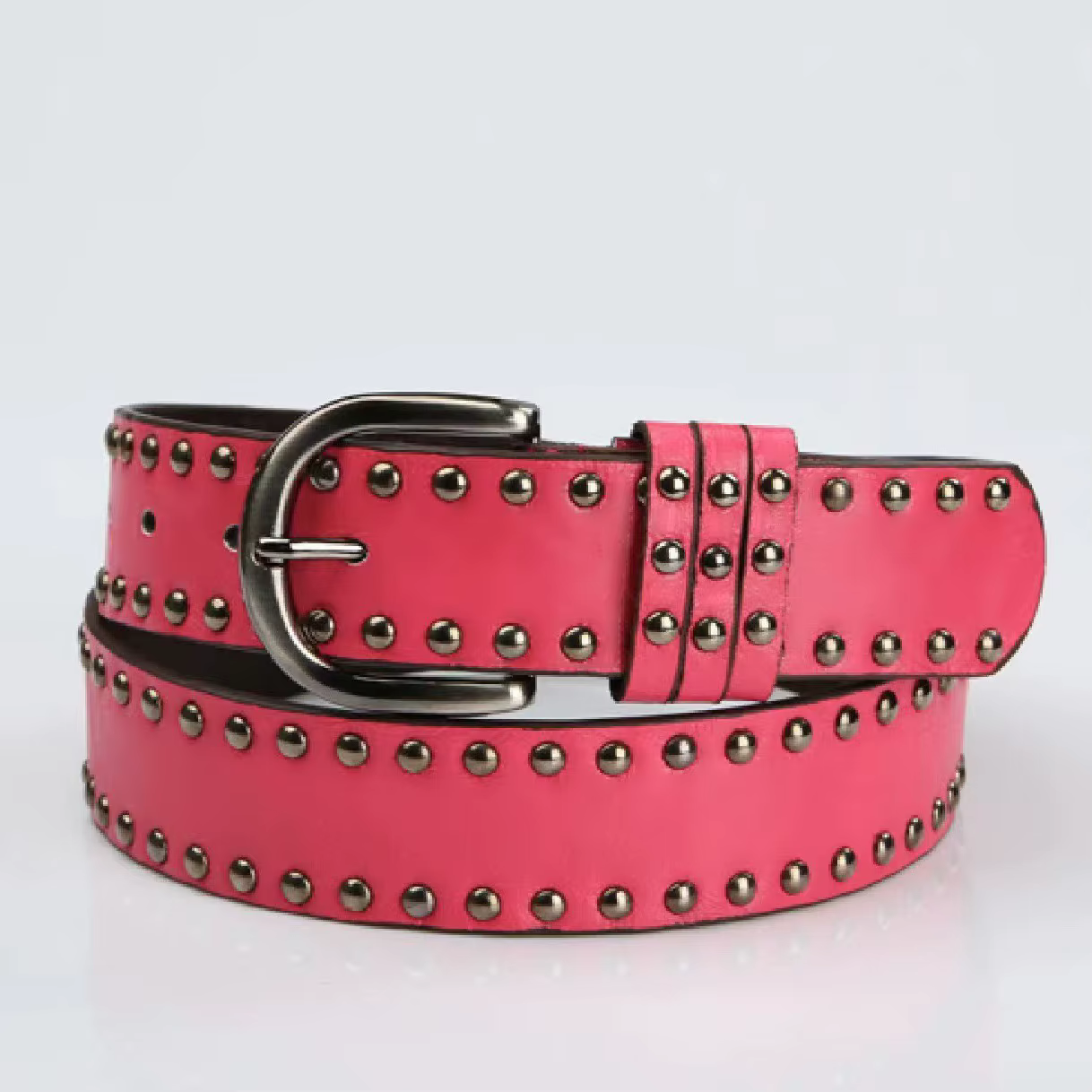 Ceinture pour femme, ceinture streetwear tendance avec design à rivets