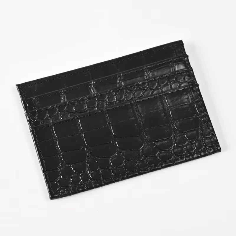 Portefeuille porte-cartes en cuir PU mince pour femme