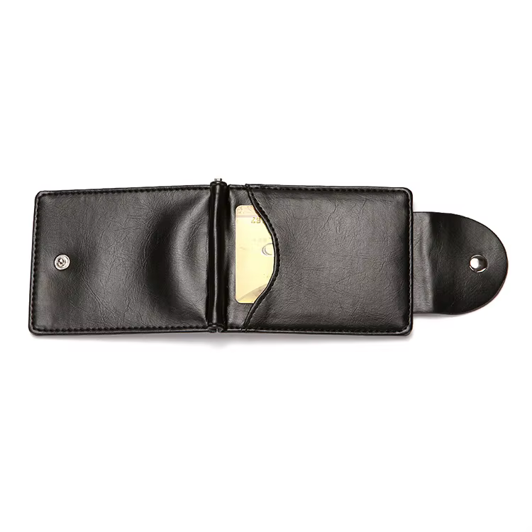Hommes portefeuille en cuir synthétique polyuréthane porte-carte homme mode sac à main petit moraillon sac d'argent Mini Vintage mince portefeuilles pochettes carteira